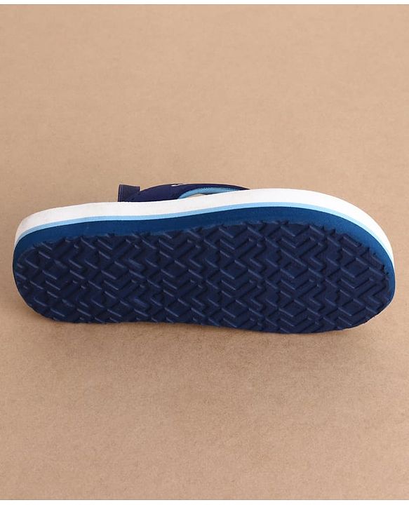 Cute Walk by Babyhug Disney Back Strap Closure Flip Flops With Stitch Print - White & Blue