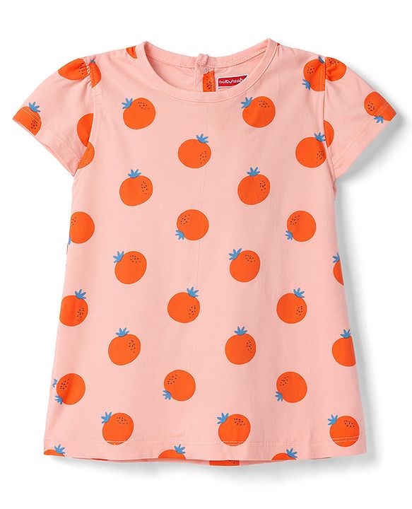 Babyhug 100% Cotton Knit Half Cap Sleeves T-Shirts with Fruit Print Pack of 3 - Multicolor