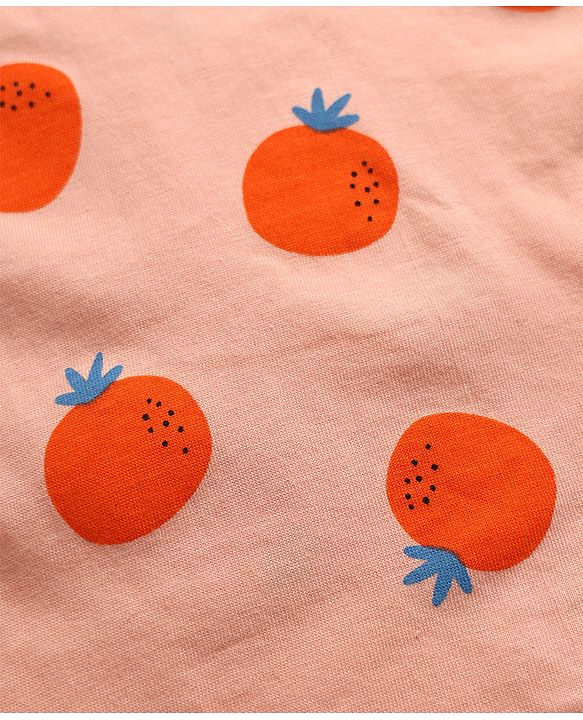 Babyhug 100% Cotton Knit Half Cap Sleeves T-Shirts with Fruit Print Pack of 3 - Multicolor