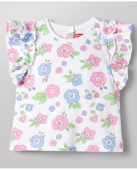 Babyhug Cotton Knit T-Shirt All Over Printed Multi Color 2-3 Years