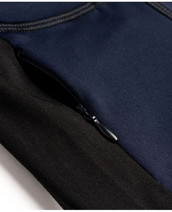 Pine Active Knit Full Length Solid Leggings - Navy Blue