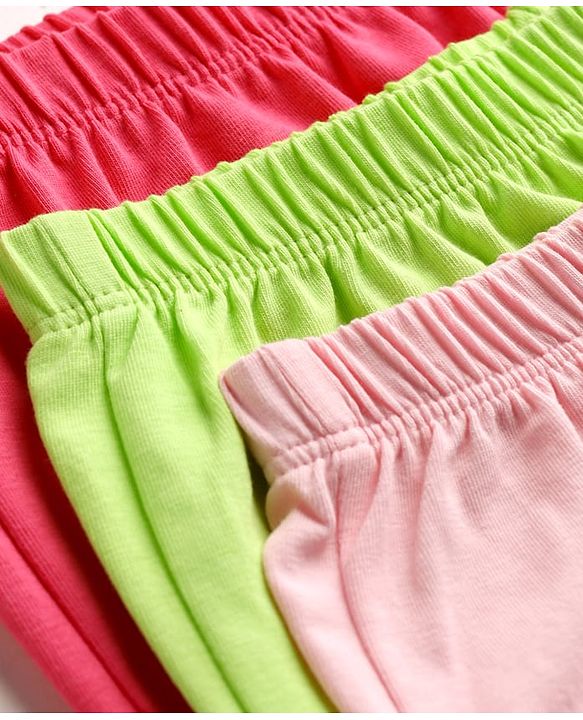Pine Kids Cotton Lycra Knit Solid Bloomers Pack of 3 (Color May Vary)