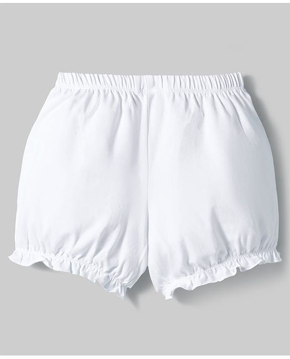 Pine Kids Cotton Lycra Knit Solid Bloomers Pack Of 3 - White