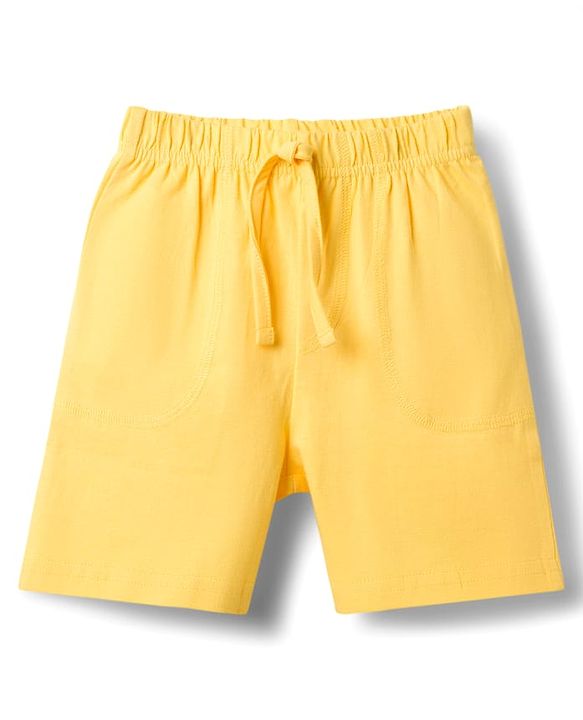 Babyhug Single Jersey Knit Sleeveless T-Shirt & Shorts Set with Animal Print - Light Brown & Yellow