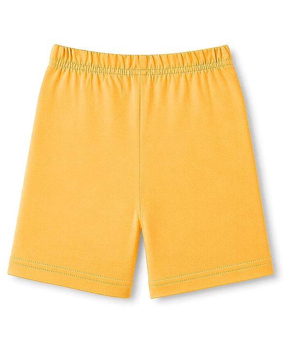 Babyhug Single Jersey Knit Sleeveless Striped Animal Printed Tank T-Shirt & Shorts Set - Light Blue & Yellow