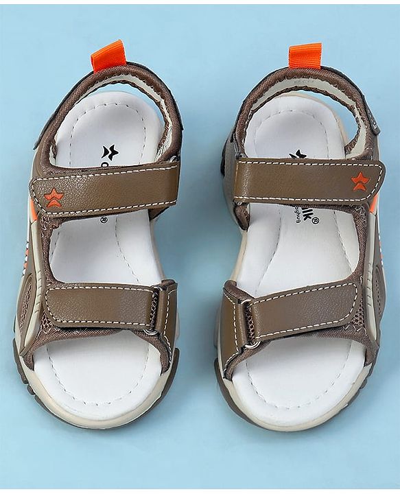 Cute Walk by Babyhug Velcro Closure Solid Sandals - Navy Blue