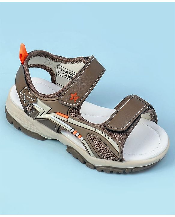Cute Walk by Babyhug Velcro Closure Solid Sandals - Navy Blue