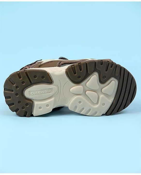 Cute Walk by Babyhug Velcro Closure Solid Sandals - Navy Blue
