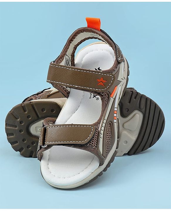 Cute Walk by Babyhug Velcro Closure Solid Sandals - Navy Blue