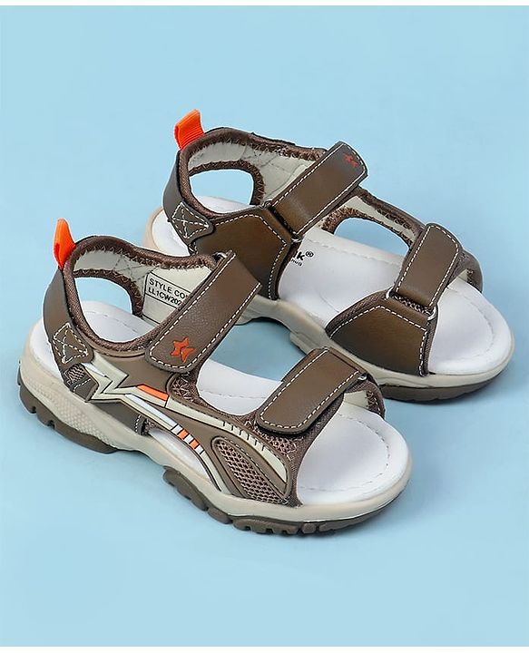 Cute Walk by Babyhug Velcro Closure Solid Sandals - Navy Blue