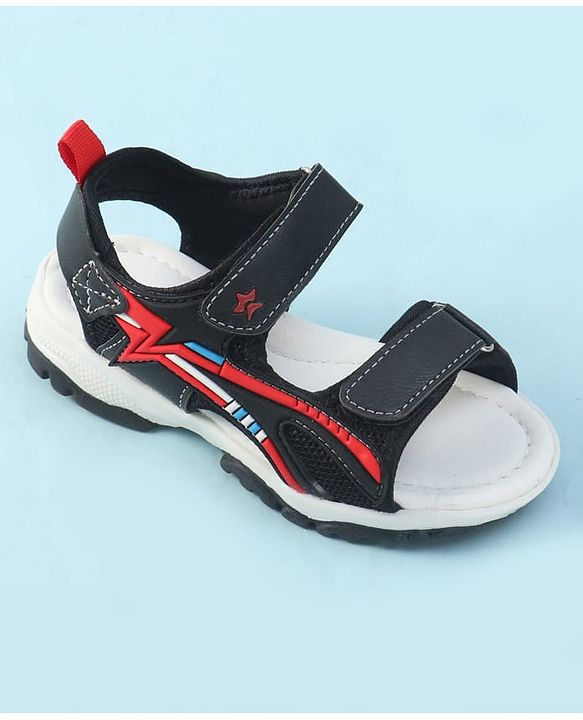 Cute Walk by Babyhug Velcro Closure Solid Sandals - Navy Blue
