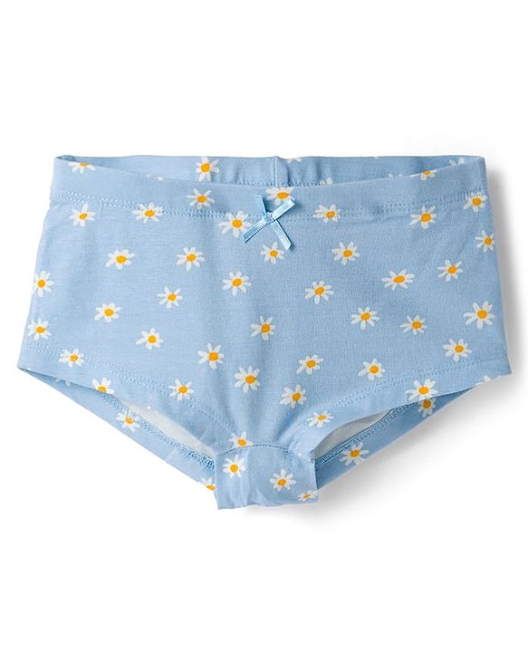 Pine Kids Cotton Lycra Knit Floral Printed Hipster Pack Of 3 ( Colour May Vary )
