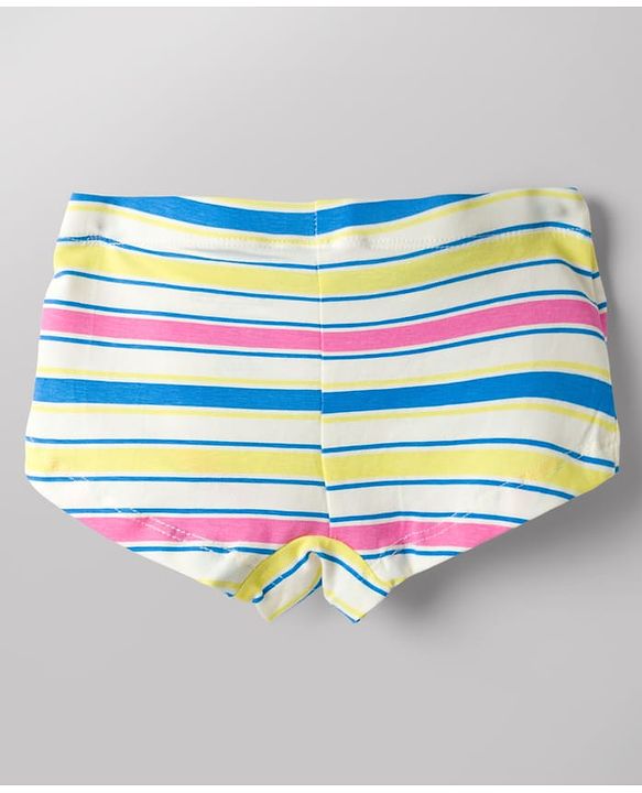 Pine Kids Cotton Lycra Knit Striped & Floral Printed Panties Pack of 3 (Color May Vary)