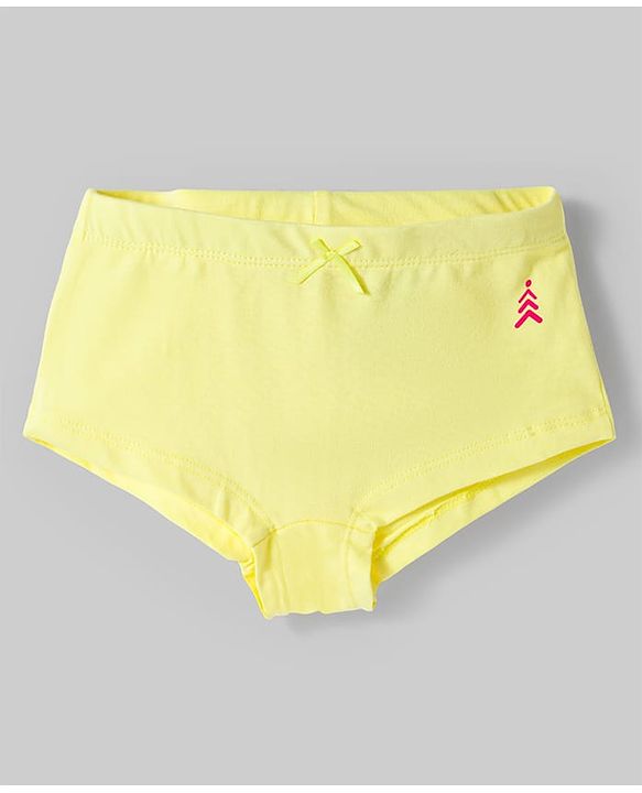 Pine Kids Cotton Lycra Knit Hipsters With Logo Print Pack Of 3 ( Colour May Vary )