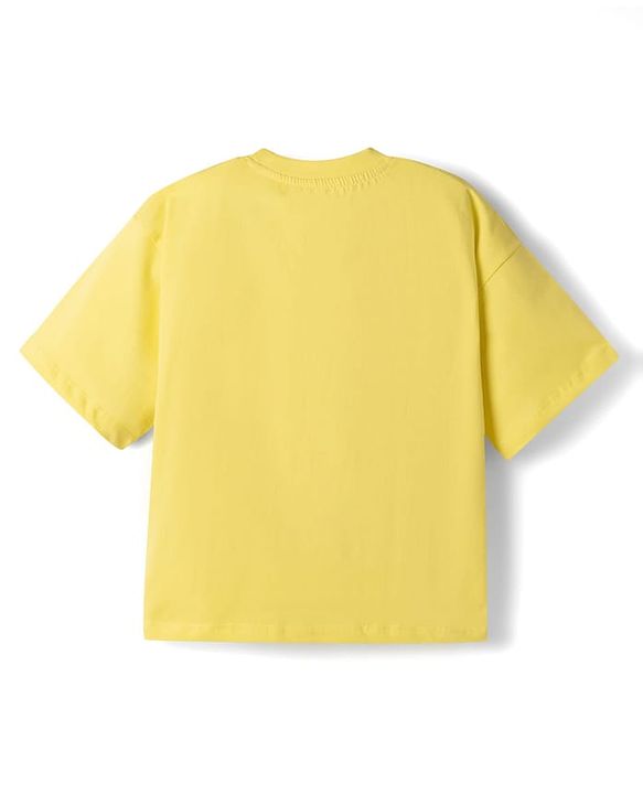 Pine Kids Cotton Knit T-Shirt Half Sleeves with Mickey Mouse & Friends Graphics Yellow 4-5 Years