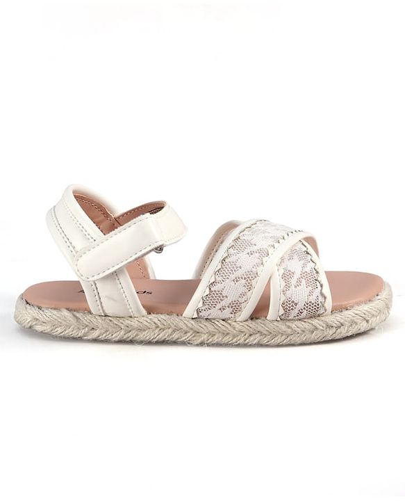 Pine Kids Velcro Closure Sandal - White
