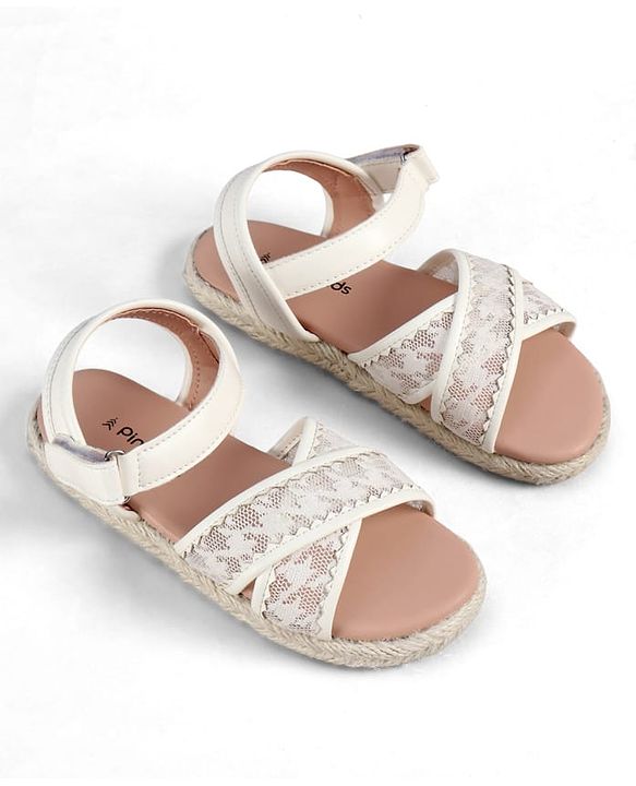 Pine Kids Velcro Closure Sandal - White