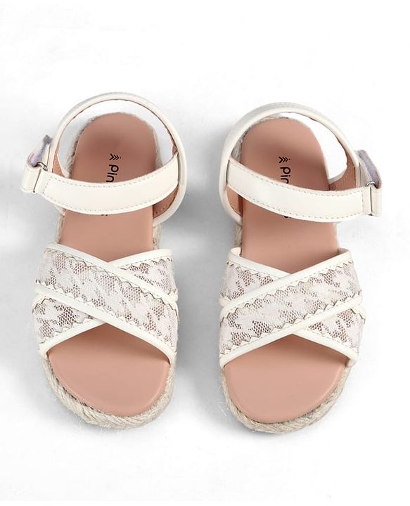 Pine Kids Velcro Closure Sandal - White