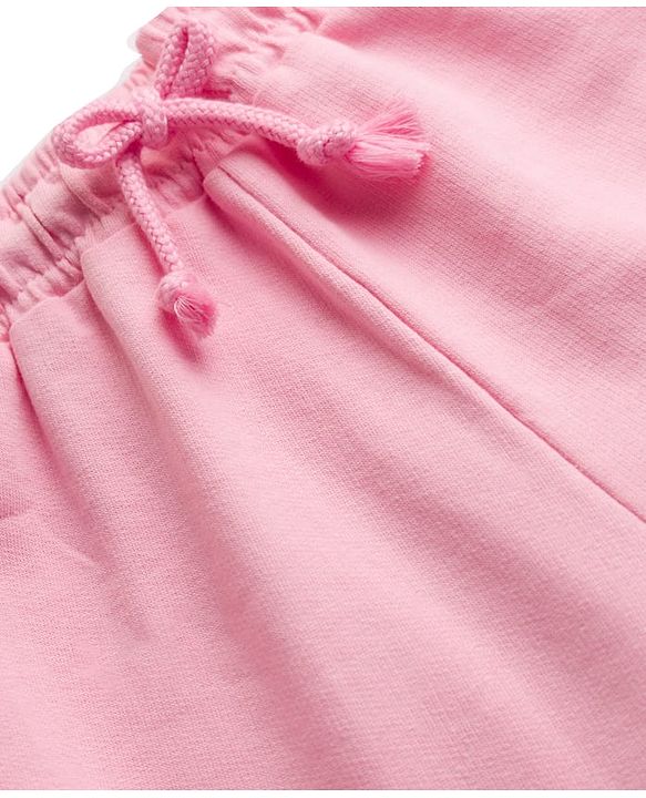 Babyhug Terry Knit Mid Thigh Length Shorts with New York Print - Pink