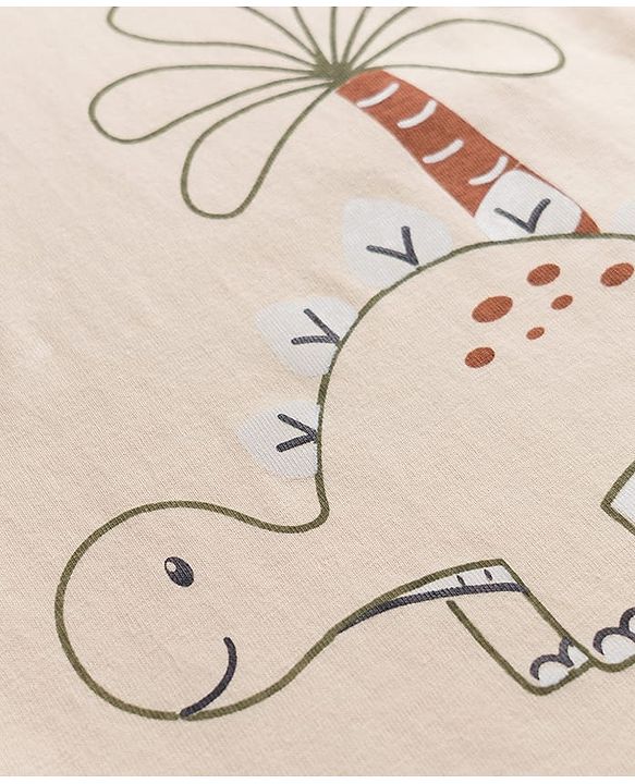 Babyhug Cotton Knit T-Shirt with Graphics Multi Color 6-9 Months