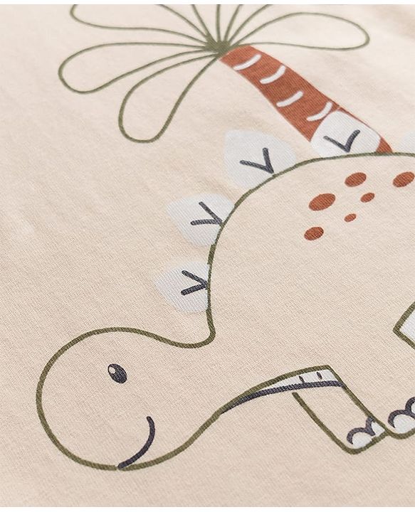 Babyhug Cotton Knit T-Shirt with Graphics Multi Color 6-9 Months