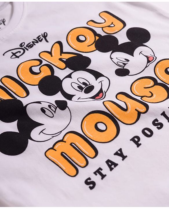 Babyhug Disney Single Jersey Knit Half Sleeves T-Shirt With Mickey Mouse Graphics Pack of 2 - Multicolor
