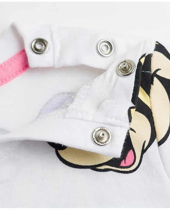 Babyhug Disney Single Jersey Knit Half Sleeves T-Shirts with Minnie Mouse Graphic Pack of 2 - Multicolor