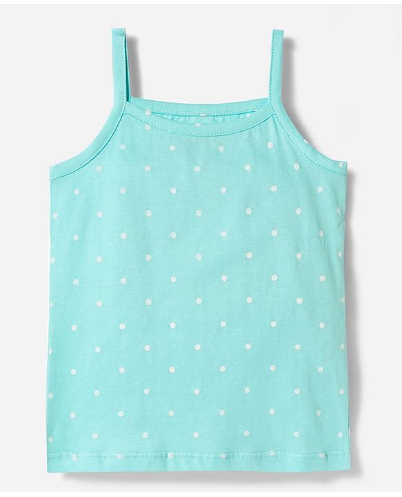 Babyhug 100% Cotton Knit Sleeveless Polka Dots Printed Slips Pack of 5 - Multicolor