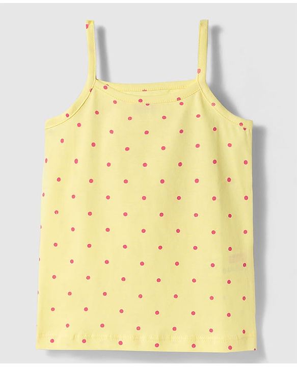 Babyhug 100% Cotton Knit Sleeveless Polka Dots Printed Slips Pack of 5 - Multicolor