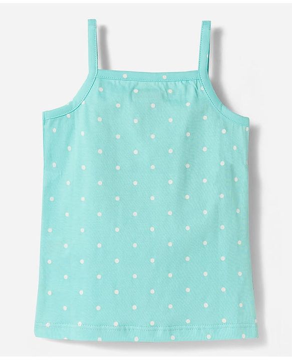 Babyhug 100% Cotton Knit Sleeveless Polka Dots Printed Slips Pack of 5 - Multicolor
