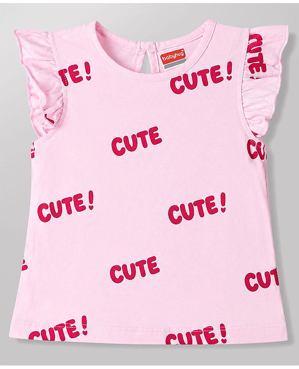 Babyhug 100% Cotton Knit Half Sleeves T-Shirts Hearts & Text Print Pack of 5 - Multicolour