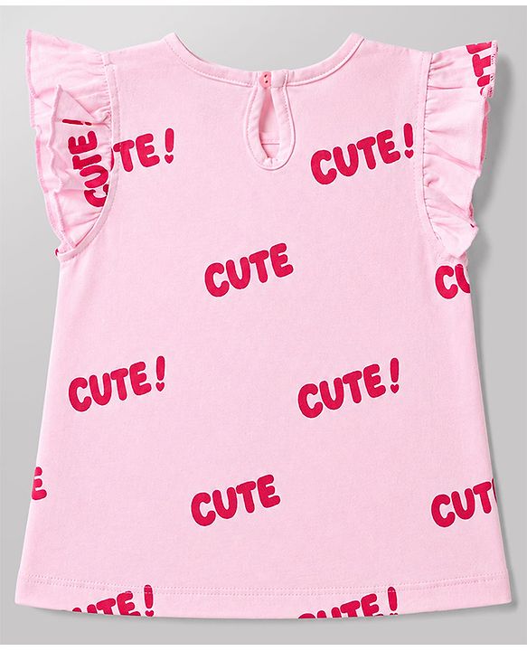 Babyhug 100% Cotton Knit Half Sleeves T-Shirts Hearts & Text Print Pack of 5 - Multicolour