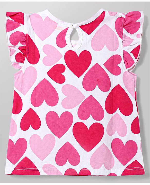 Babyhug 100% Cotton Knit Half Sleeves T-Shirts Hearts & Text Print Pack of 5 - Multicolour
