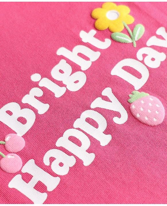 Babyhug Cotton Knit T-Shirts Half Sleeves with Graphics Multi Color 9-12 Months Pack of 2