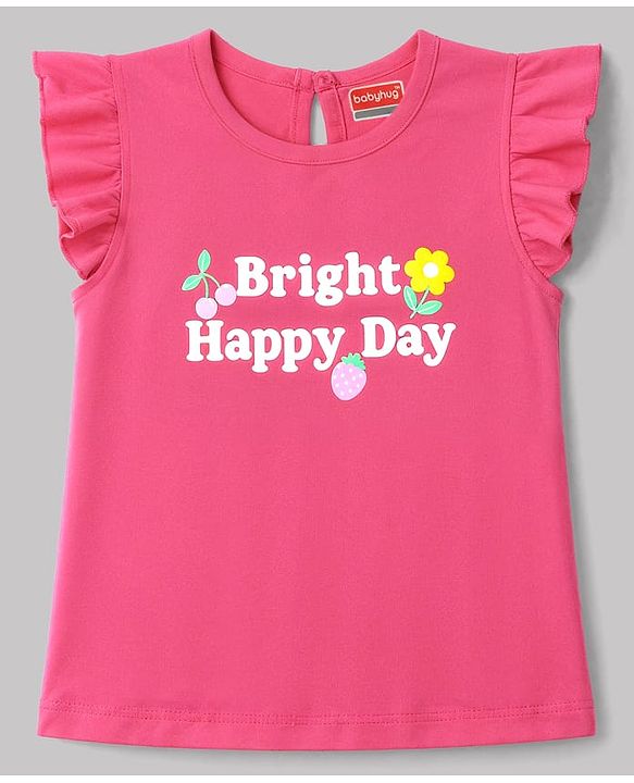 Babyhug Cotton Knit T-Shirts Half Sleeves with Graphics Multi Color 9-12 Months Pack of 2