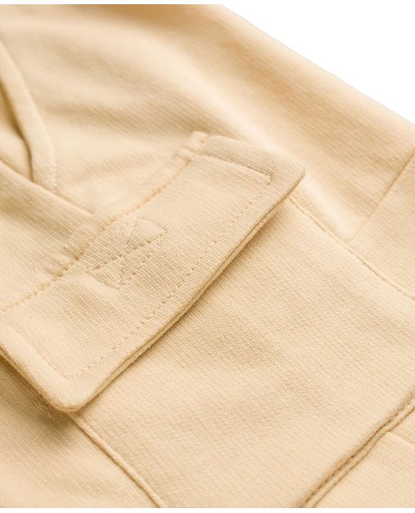 Babyhug Terry Knit Mid Thigh Length Solid Color Shorts - Brown