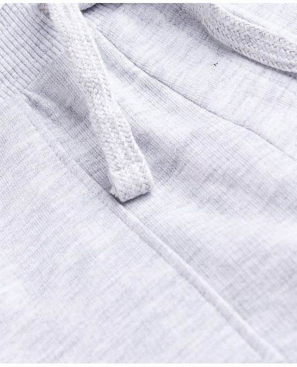 Babyhug Terry Knit Mid Thigh Length Solid Color Shorts with Pocket - White