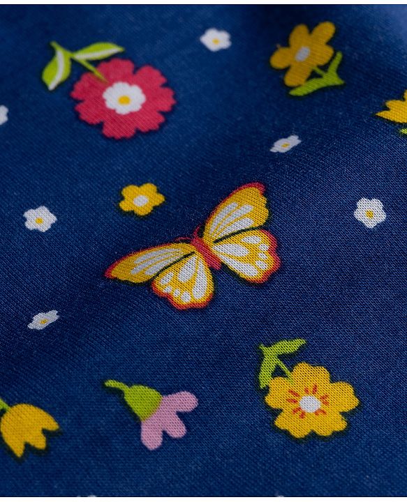 Babyhug 100% Cotton Knit Sleeveless Polka Dots & Floral Printed Slips Pack of 3 - Pink Navy Blue & Yellow