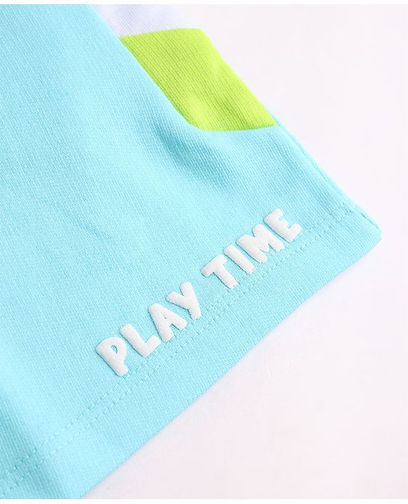 Babyhug Terry Knit Mid Thigh Shorts with Text Print - Multicolor
