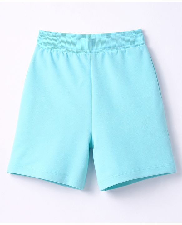 Babyhug Terry Knit Mid Thigh Shorts with Text Print - Multicolor