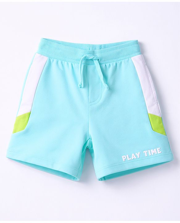 Babyhug Terry Knit Mid Thigh Shorts with Text Print - Multicolor