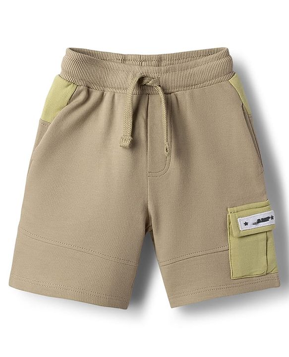 Babyhug Terry Knit Mid Thigh Solid Shorts - Multicolor
