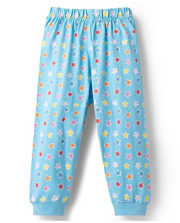 Babyhug Disney Single Jersey Knit Full Sleeves T-Shirt & Pyjama Night-Suit With Winnie The Pooh Print - Blue