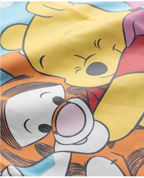 Babyhug Disney Single Jersey Knit Full Sleeves T-Shirt & Pyjama Night-Suit With Winnie The Pooh Print - Blue
