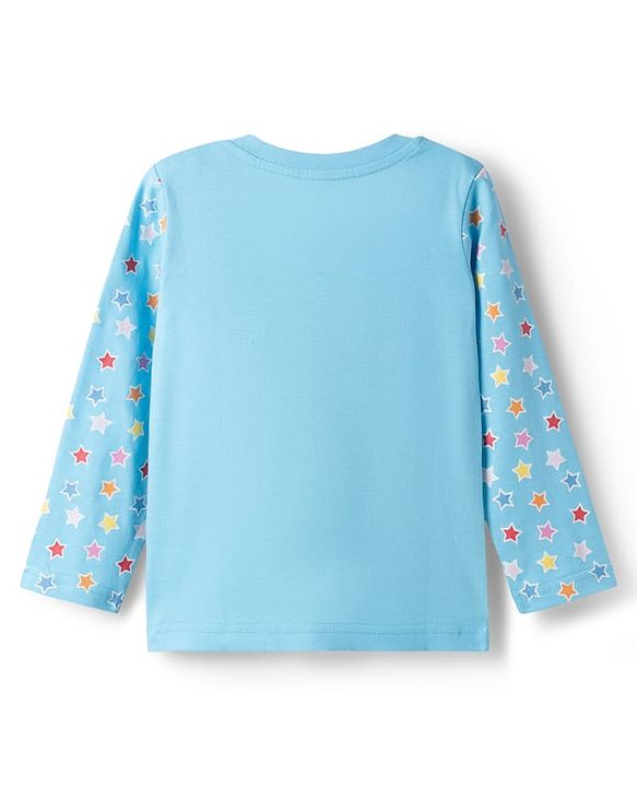 Babyhug Disney Single Jersey Knit Full Sleeves T-Shirt & Pyjama Night-Suit With Winnie The Pooh Print - Blue