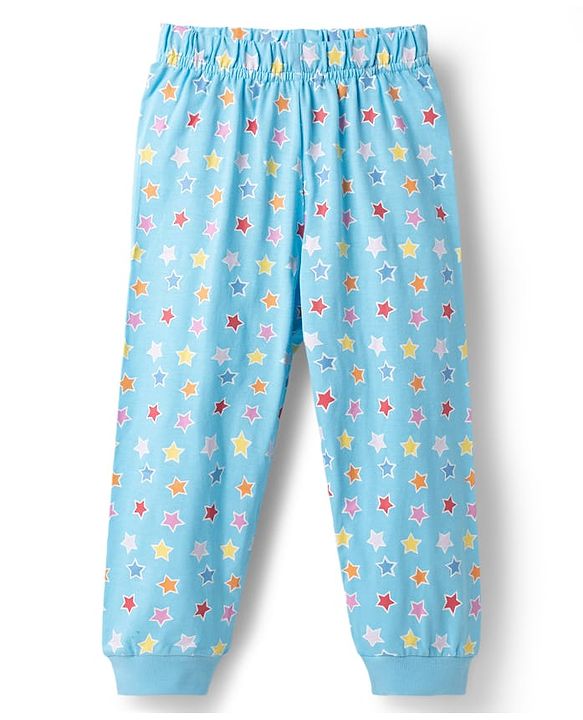 Babyhug Disney Single Jersey Knit Full Sleeves T-Shirt & Pyjama Night-Suit With Winnie The Pooh Print - Blue