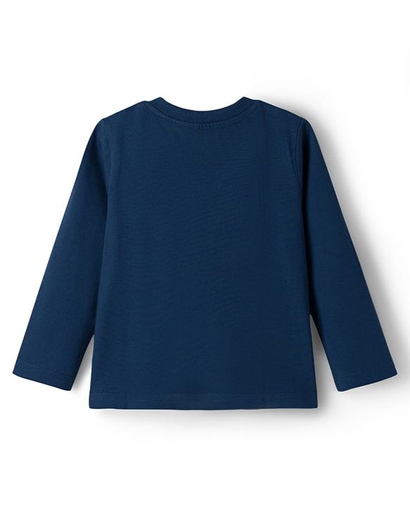 Babyhug Disney Single Jersey Knit Full Sleeves T-Shirt & Pyjama Night Suit With Minnie Mouse Graphics - Navy Blue
