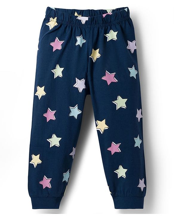Babyhug Disney Single Jersey Knit Full Sleeves T-Shirt & Pyjama Night Suit With Minnie Mouse Graphics - Navy Blue
