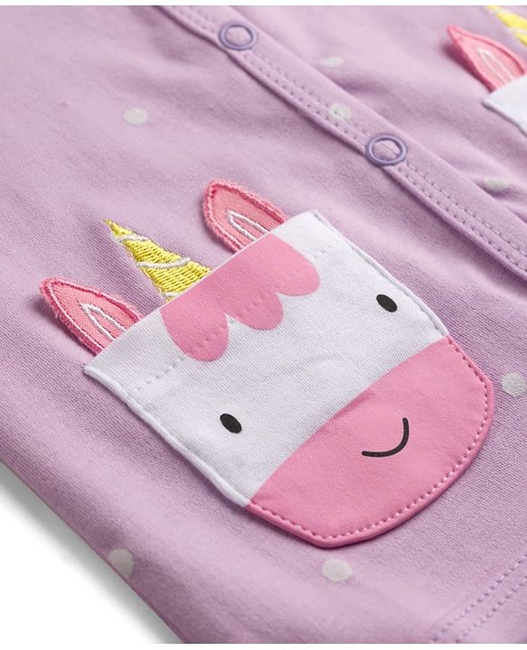 Babyhug 100% Cotton Interlock Knit Half Sleeves Jhablas With Polka Dots Print & Animal Applique Pockets Pack of 3 - Multicolor