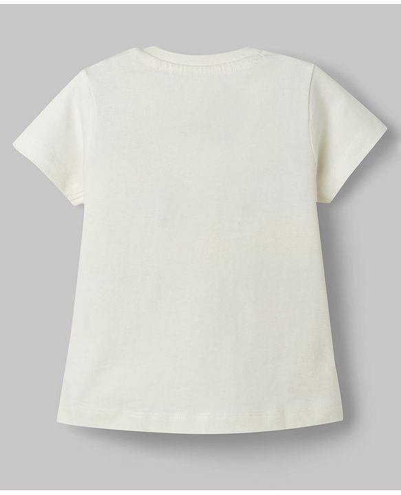 Babyhug Cotton Knit Half Sleeves T-Shirt With Fruit Print & Embroidery - Multicolor